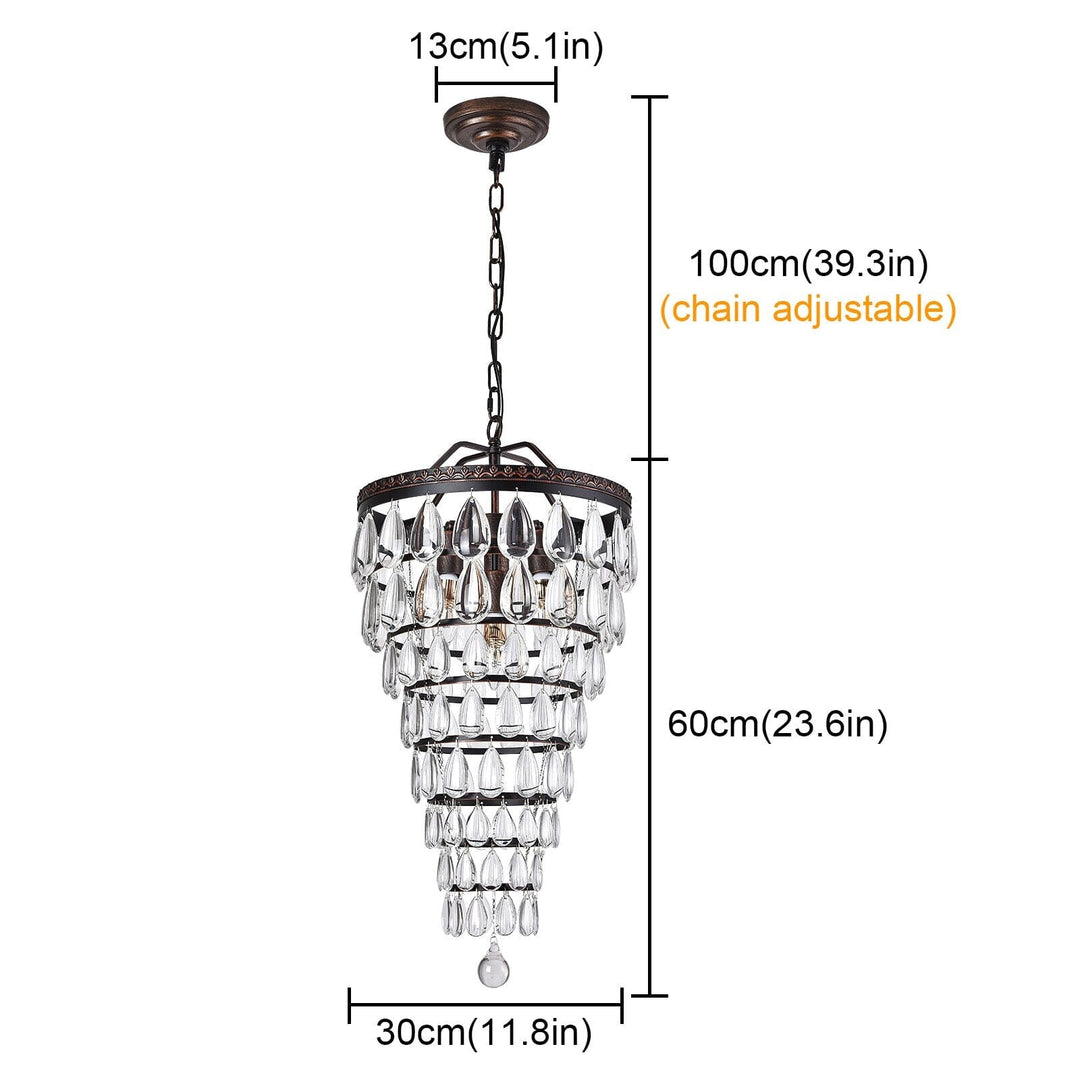 Crystal LED Waterdrop Empire Chandelier: Luxurious Elegance for Your Home