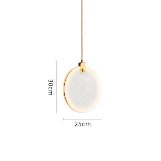 Edith Round Marble Stone Pendant Light