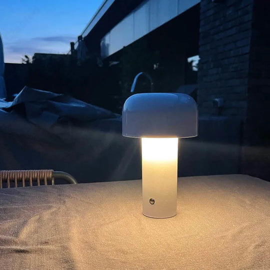 Yara Italian Mushroom Table Lamp – Rechargeable Touch Night Light with USB Charging