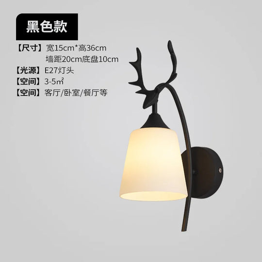 Nordic Antler Wall Lamp Modern Minimalist Bedside Living Room Light