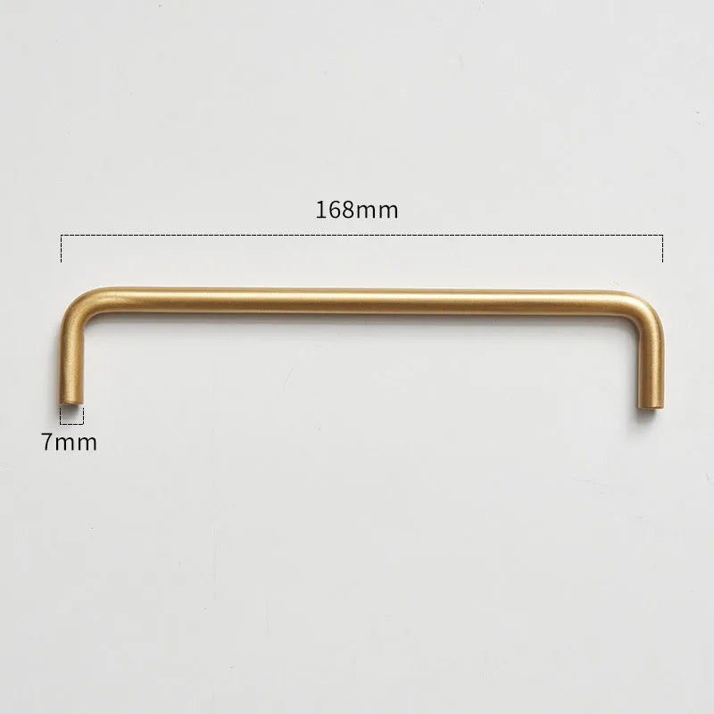 Modern Brass Furniture Bar Handles – Solid Brass Pulls and Towel Bars (7mm)