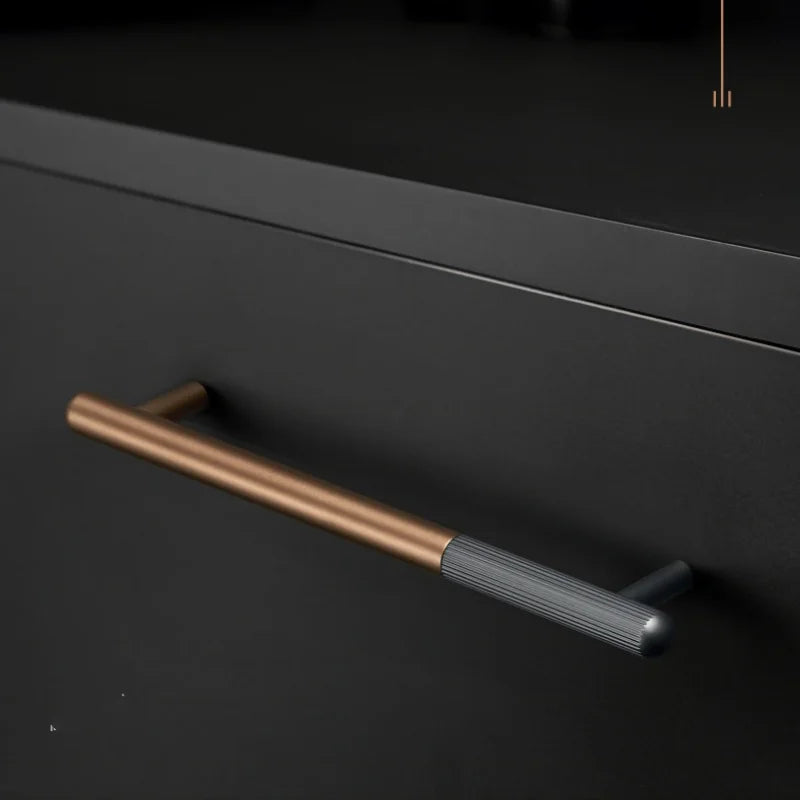 Dual Tone Long Kitchen Cabinet Handles – Modern Aluminum Alloy Pulls for Furniture