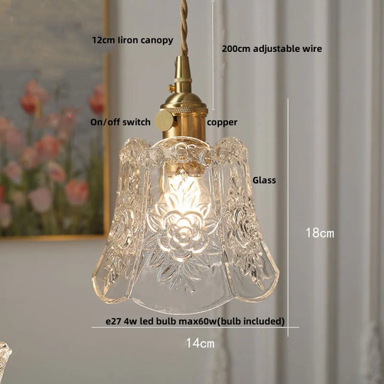 Lucien – Modern Clear Glass Pendant Light for Living Room, Restaurant, and Café