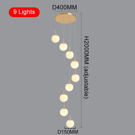 Gemma Staircase Chandelier – Illuminate with Warm, Inviting Light