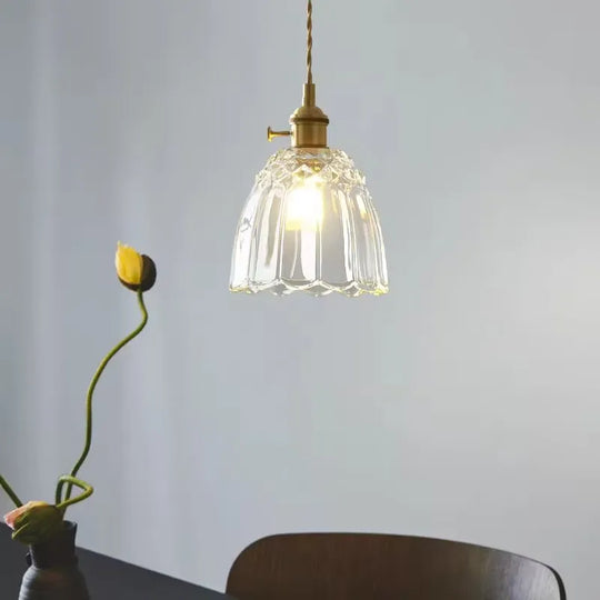 Lucien – Modern Clear Glass Pendant Light for Living Room, Restaurant, and Café