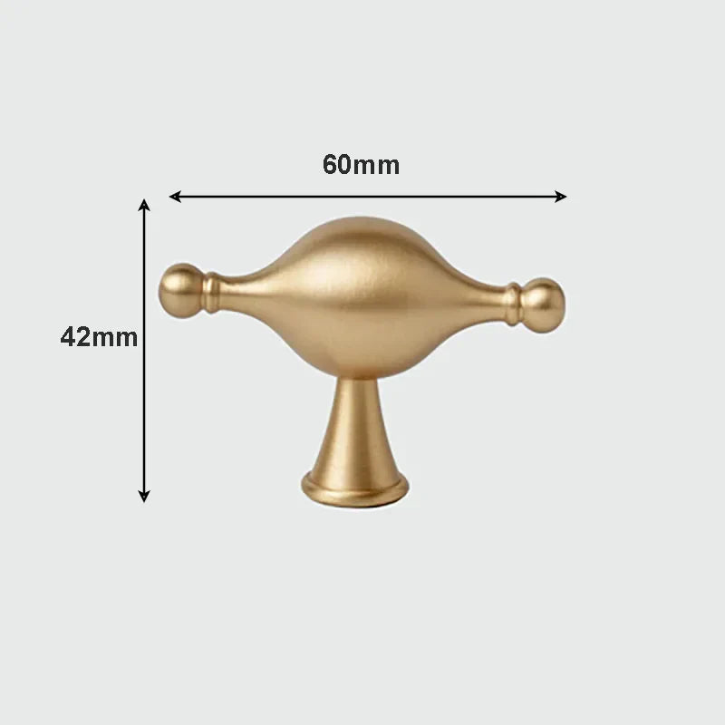 Modern Brass Cabinet Handles – Brushed Gold Pulls and Knobs for Furniture (60–368mm)