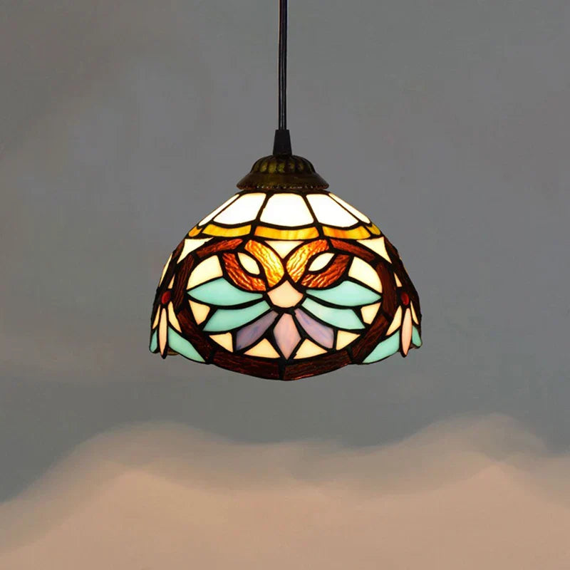 Isolde – European Stained Glass Pendant Light for Dining Room, Bedroom, and Home Décor
