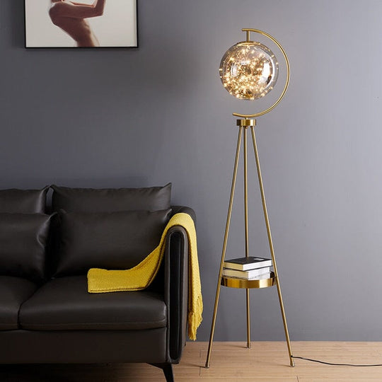 Anca Glass Ball Luxury Floor Lamp - Modern Elegance