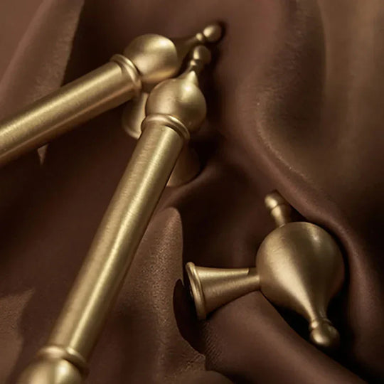 Modern Brass Cabinet Handles – Brushed Gold Pulls and Knobs for Furniture (60–368mm)