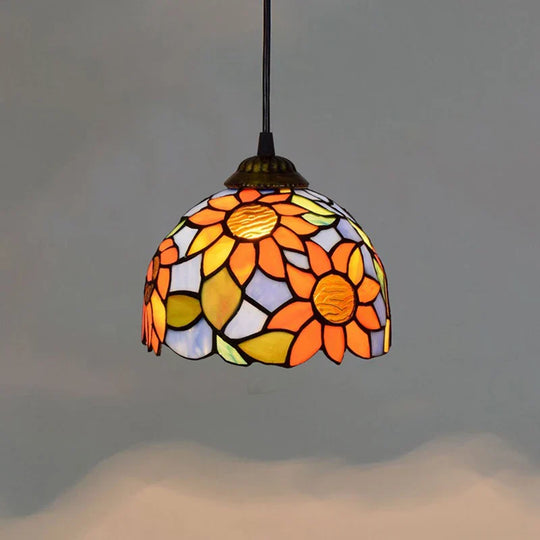 Isolde – European Stained Glass Pendant Light for Dining Room, Bedroom, and Home Décor