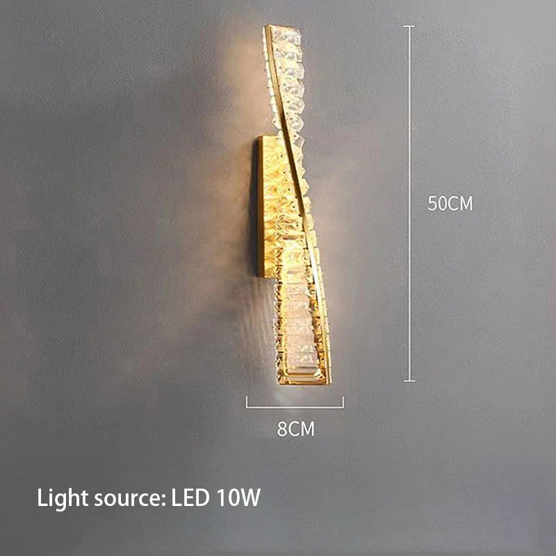 Victoria Spiral Crystal Chandelier – Golden Luxury Dining Lamp