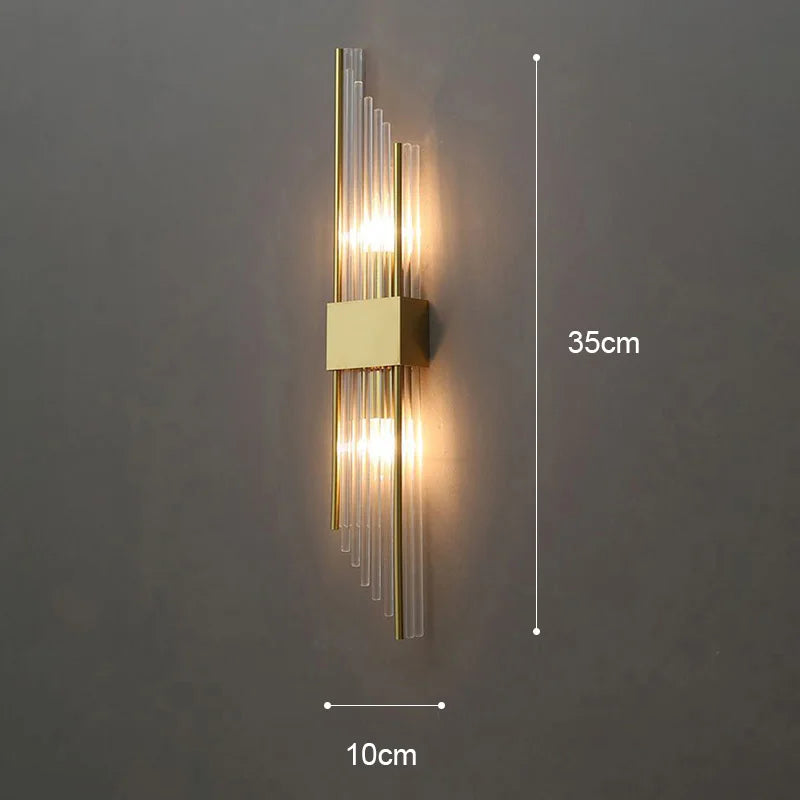 Modern LED Luxury Crystal Wall Lights Gold Home Indoor Wall Sconces Living Room Bedroom Background Decor Wall Lamp Bedside Light