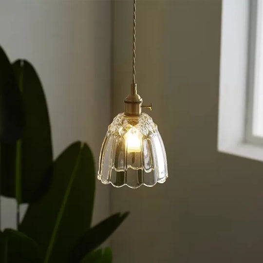 Lucien – Modern Clear Glass Pendant Light for Living Room, Restaurant, and Café
