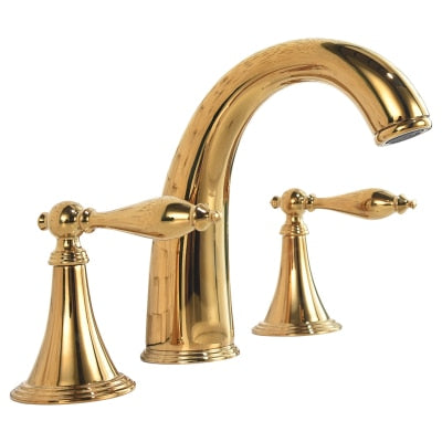 New Basin Faucet Bathroom Widespread Three Holes 8 Inch Brass water Mixer Tap Gold Black Basin Water Sink Mixer crane