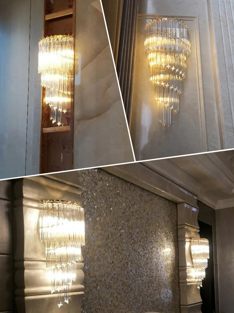 Celeste Gold Luxury Crystal Wall Lamps - Modern Elegance