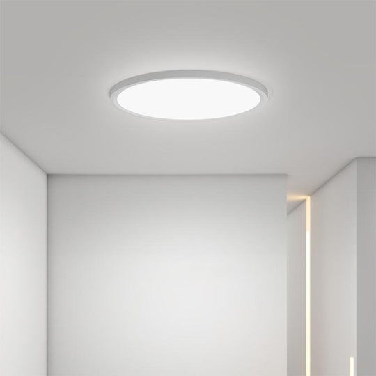 Minimalist Black Circle Industrial Flush Mount Ceiling Light