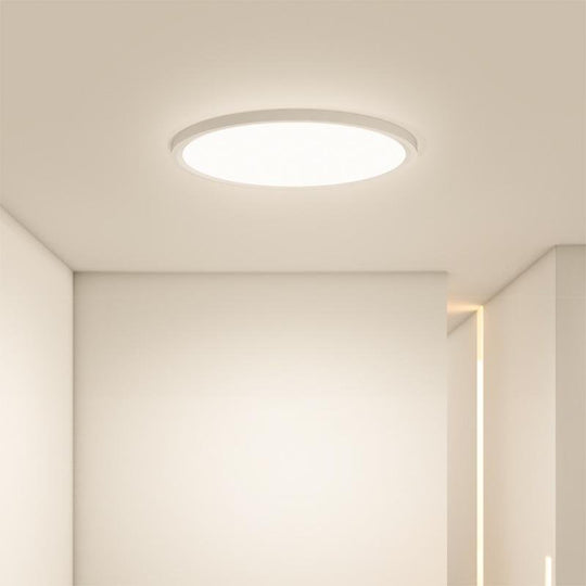 Minimalist Black Circle Industrial Flush Mount Ceiling Light