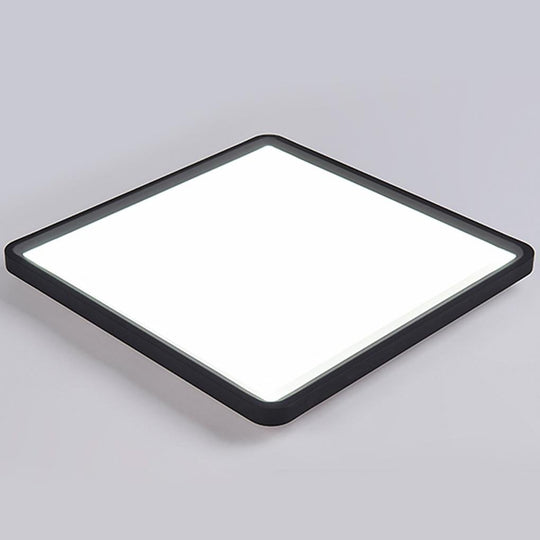 Modern Flat Square Black Flush Mount Ceiling Lights