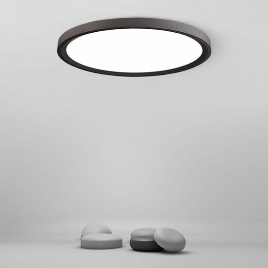 Black/White Nordic Industrial LED Flush Mount Ceiling Light