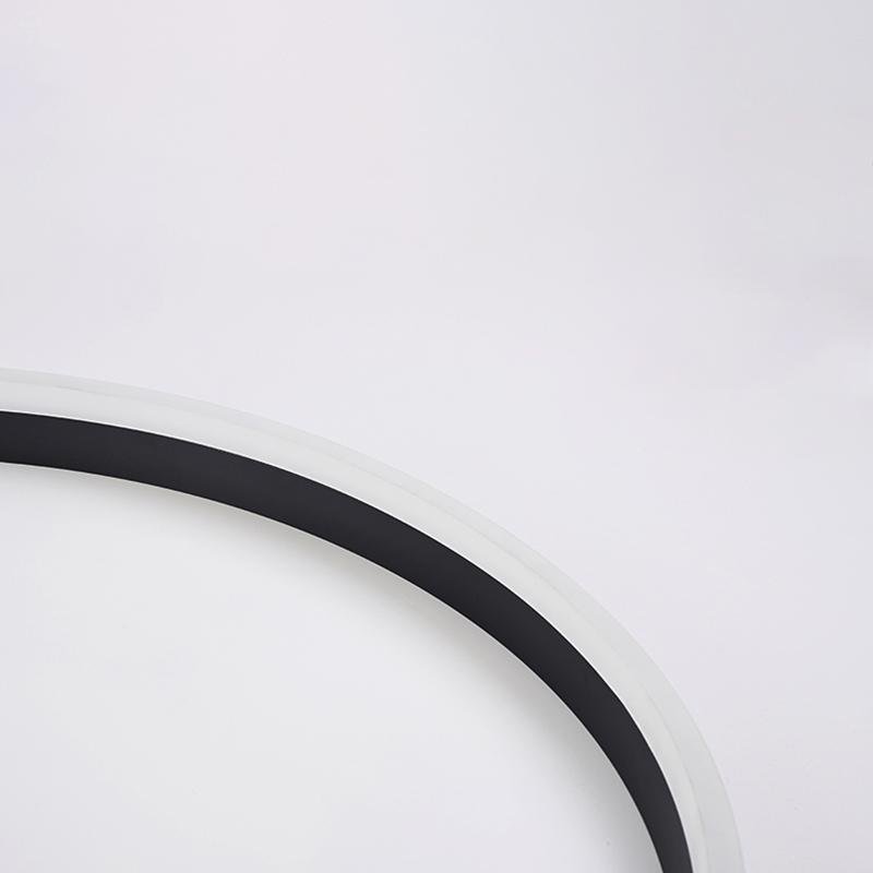 Black Round Dimmable Aluminum Flush Mount Ceiling Light