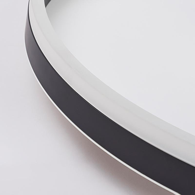 Black Round Dimmable Aluminum Flush Mount Ceiling Light