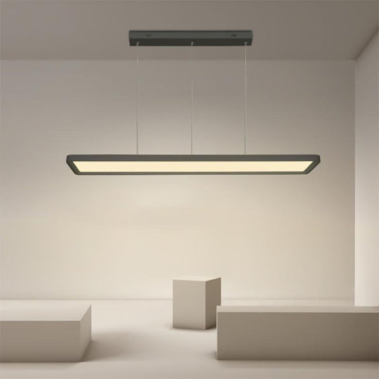 Black Rectangular Modern Farmhouse Chandelier