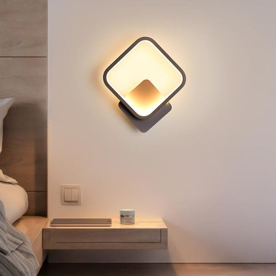 Square Soft Warm Modern Nordic LED Wall Sconce