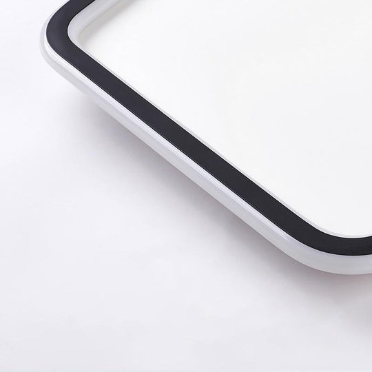 Nordic Hexagon Modern Flush Mount Ceiling Light – Black Iron Frame