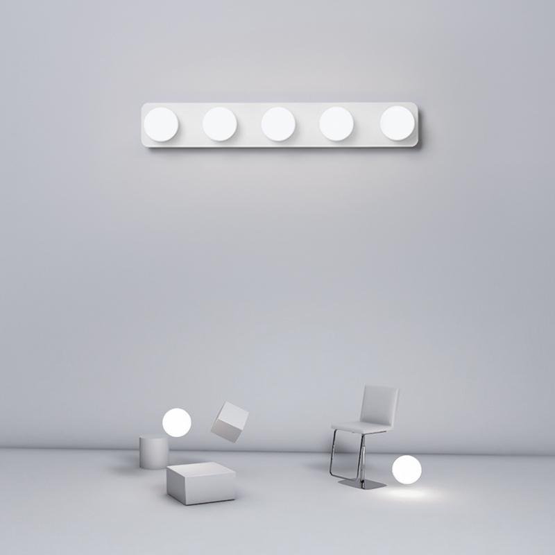 LED Wall Sconce with 5 Adjustable Spherical Spotlights