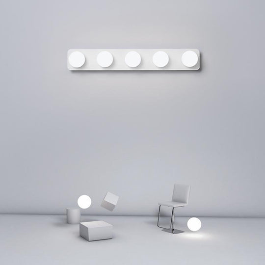 LED Wall Sconce with 5 Adjustable Spherical Spotlights