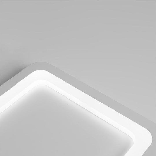 Gray Square Industrial Flush Mount Ceiling Light