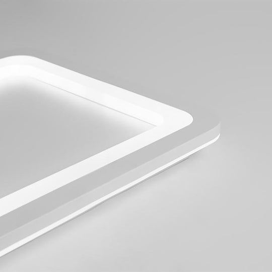 Gray Square Industrial Flush Mount Ceiling Light