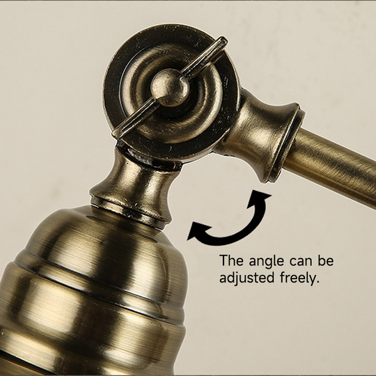 20'' Antique Metallic LED Desk Lamp with Adjustable Gooseneck