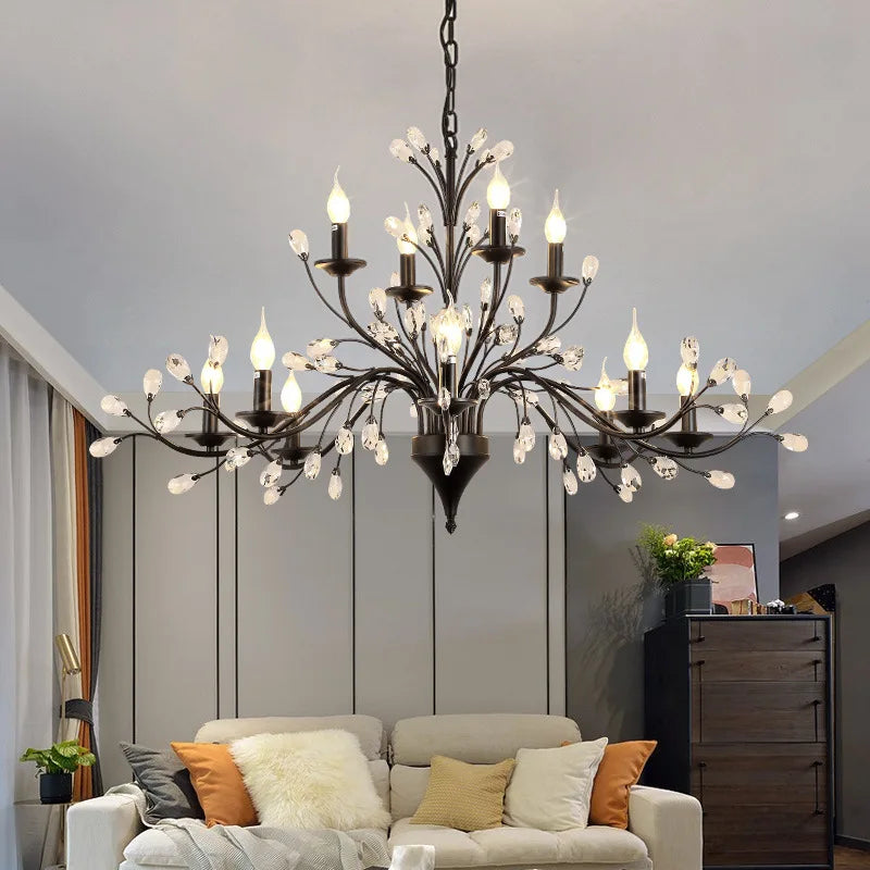 Genesis Retro Crystal LED Chandelier – Illuminate Your Space with Timeless Elegance