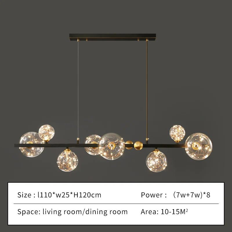 Paula Chandelier – Elegant Gold-Tone Metal and Glass