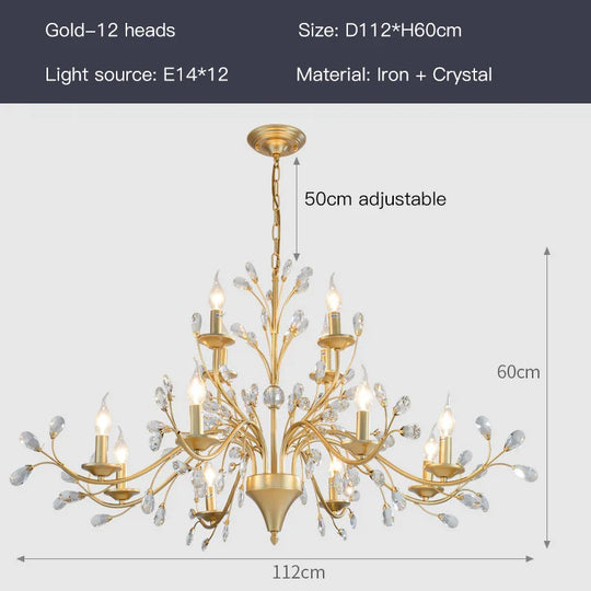 Genesis Retro Crystal LED Chandelier – Illuminate Your Space with Timeless Elegance