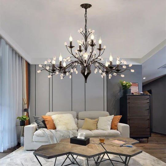 Genesis Retro Crystal LED Chandelier – Illuminate Your Space with Timeless Elegance