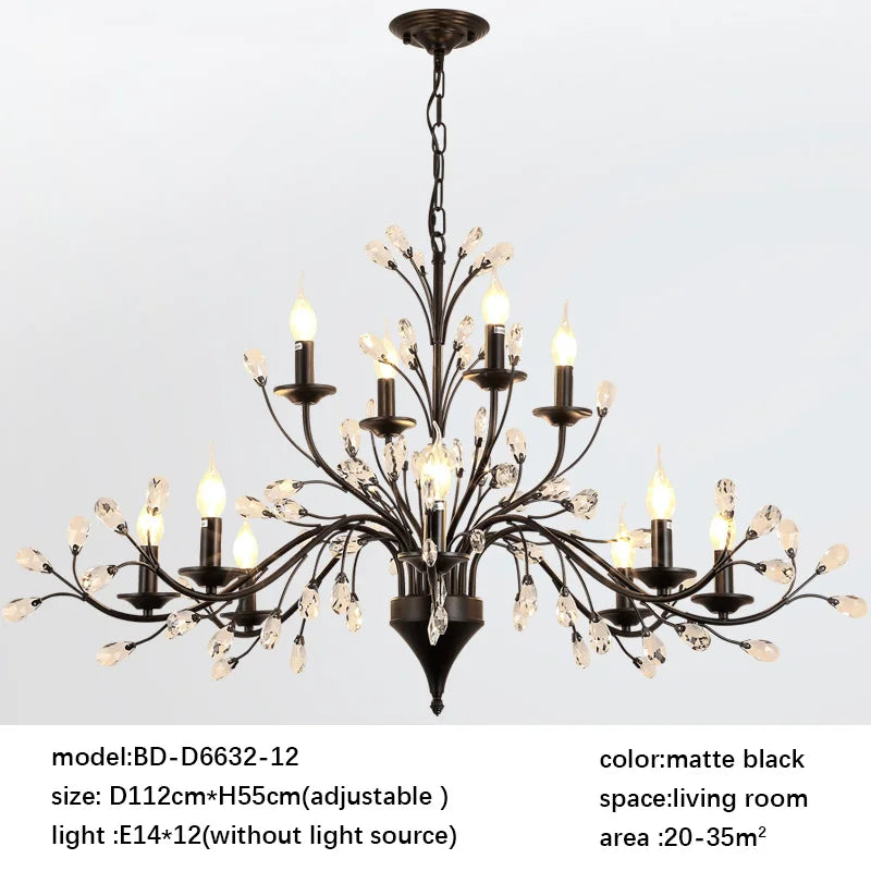 Genesis Retro Crystal LED Chandelier – Illuminate Your Space with Timeless Elegance