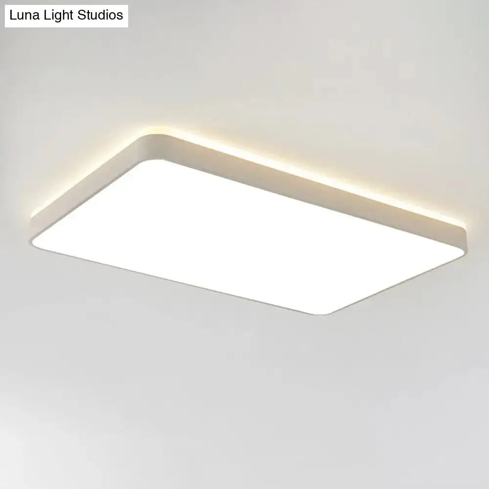 LED Acrylic Ceiling Lamp: Modern Simplicity, Flush-Mounted, Grey/White, Warm/White Light - Bedroom Lighting Solution