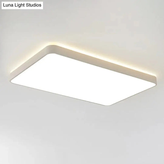 LED Acrylic Ceiling Lamp: Modern Simplicity, Flush-Mounted, Grey/White, Warm/White Light - Bedroom Lighting Solution
