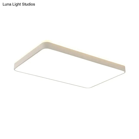 LED Acrylic Ceiling Lamp: Modern Simplicity, Flush-Mounted, Grey/White, Warm/White Light - Bedroom Lighting Solution
