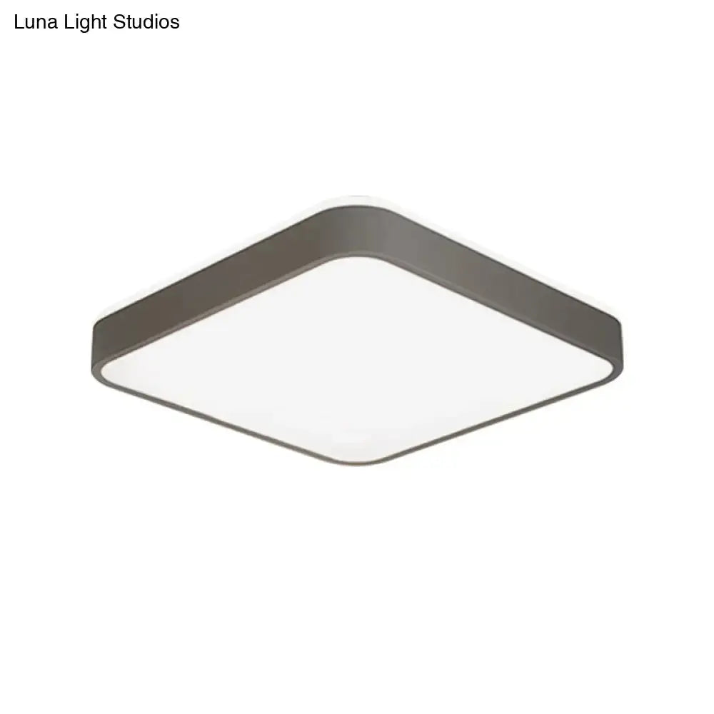 LED Acrylic Ceiling Lamp: Modern Simplicity, Flush-Mounted, Grey/White, Warm/White Light - Bedroom Lighting Solution