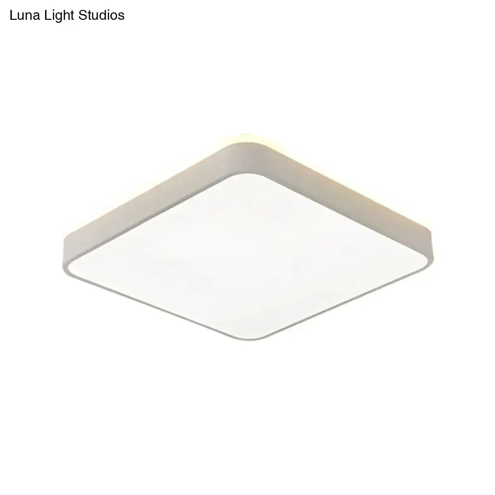 LED Acrylic Ceiling Lamp: Modern Simplicity, Flush-Mounted, Grey/White, Warm/White Light - Bedroom Lighting Solution
