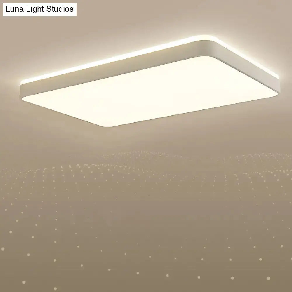 LED Acrylic Ceiling Lamp: Modern Simplicity, Flush-Mounted, Grey/White, Warm/White Light - Bedroom Lighting Solution