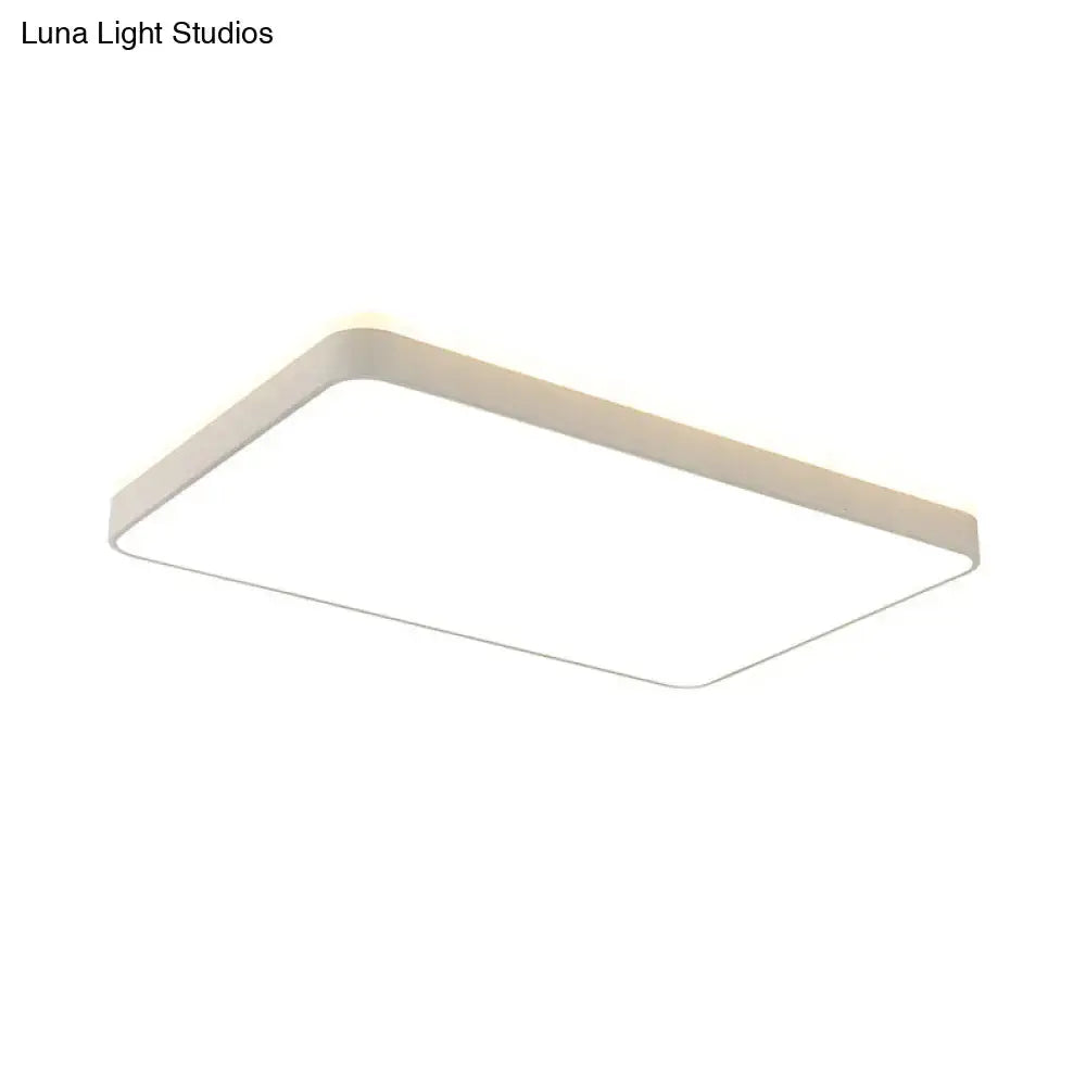 LED Acrylic Ceiling Lamp: Modern Simplicity, Flush-Mounted, Grey/White, Warm/White Light - Bedroom Lighting Solution