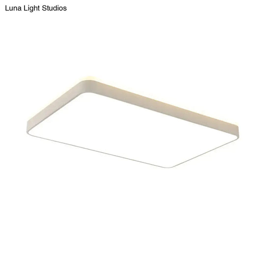 LED Acrylic Ceiling Lamp: Modern Simplicity, Flush-Mounted, Grey/White, Warm/White Light - Bedroom Lighting Solution