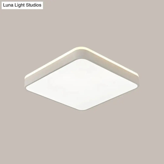 LED Acrylic Ceiling Lamp: Modern Simplicity, Flush-Mounted, Grey/White, Warm/White Light - Bedroom Lighting Solution