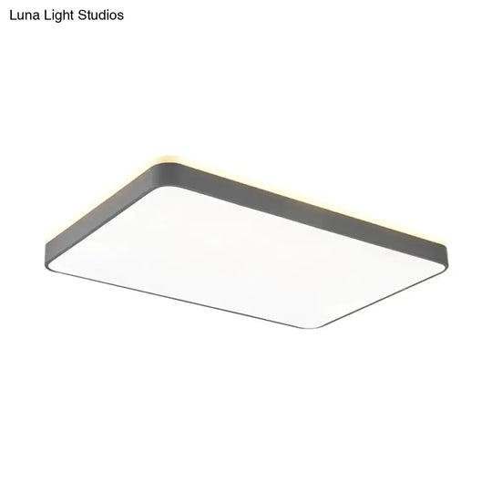 LED Acrylic Ceiling Lamp: Modern Simplicity, Flush-Mounted, Grey/White, Warm/White Light - Bedroom Lighting Solution
