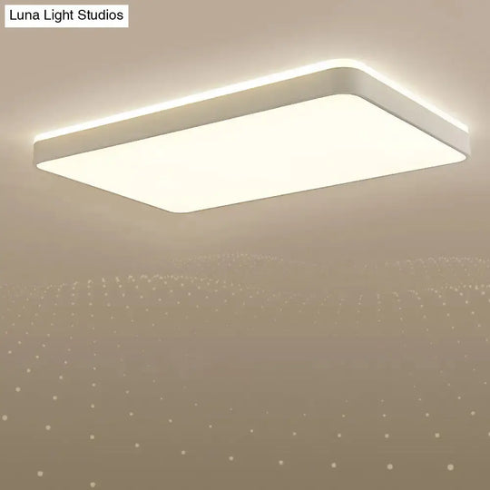LED Acrylic Ceiling Lamp: Modern Simplicity, Flush-Mounted, Grey/White, Warm/White Light - Bedroom Lighting Solution