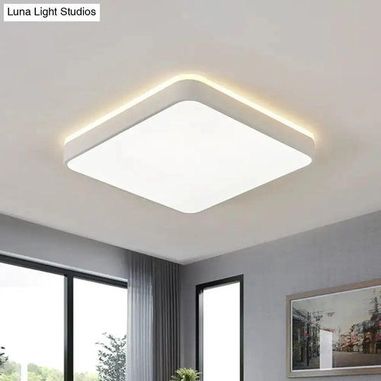 LED Acrylic Ceiling Lamp: Modern Simplicity, Flush-Mounted, Grey/White, Warm/White Light - Bedroom Lighting Solution